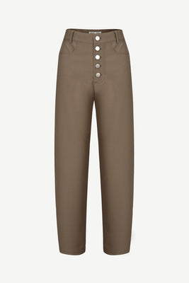 [50% OFF] Taupe | buttoned-up closure trousers