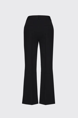 [60% OFF] Black cropped flow flare trousers