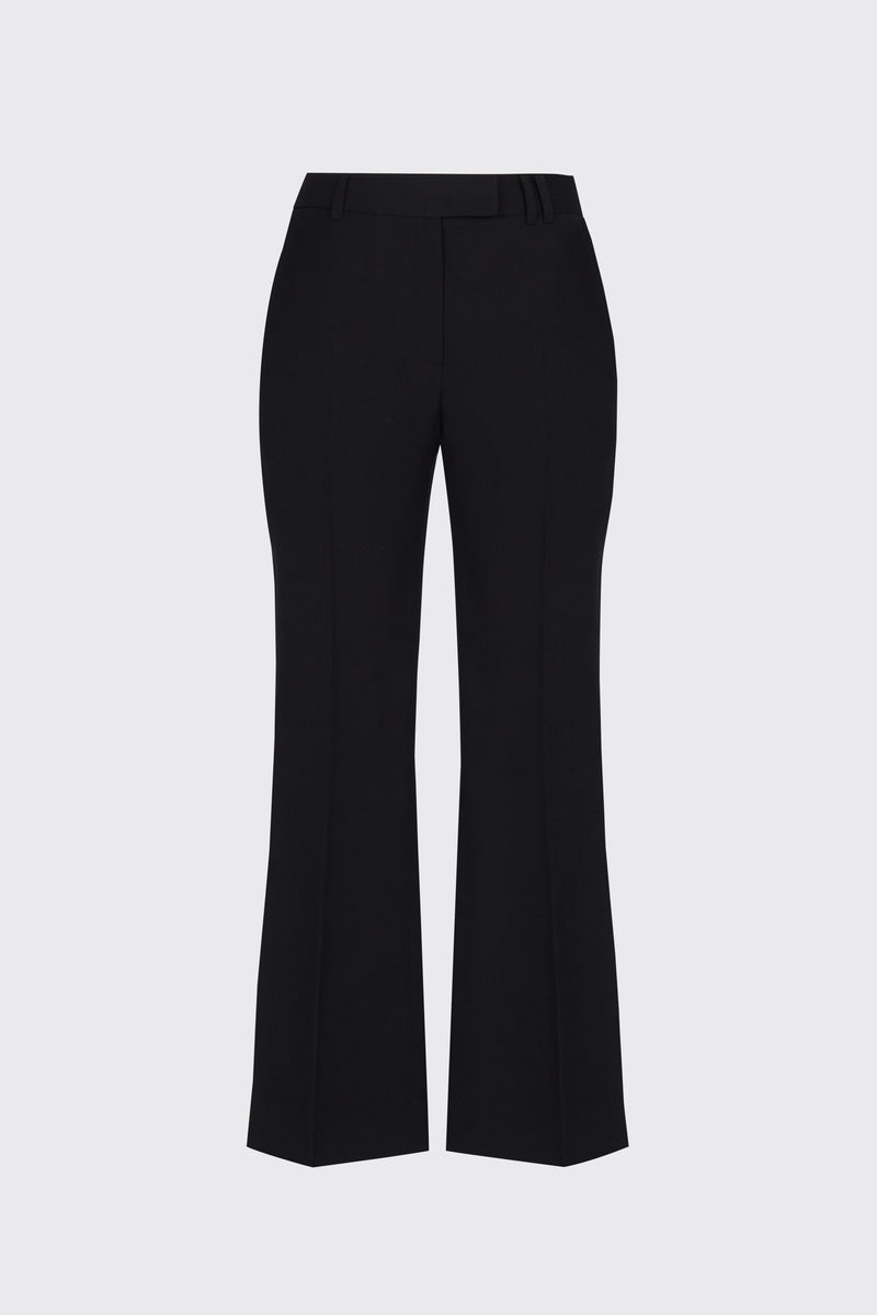 [60% OFF] Black cropped flow flare trousers