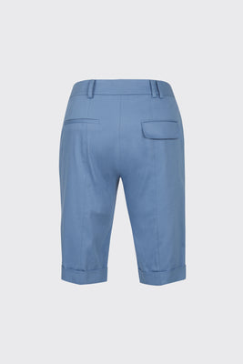 [60% OFF] Light blue cuffed slim-fit shorts