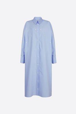 [60% OFF] Light blue overlapped shirt dress