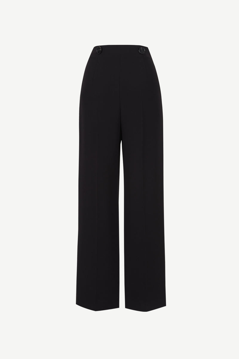 [Restocked] Black buttoned waist pouch trousers