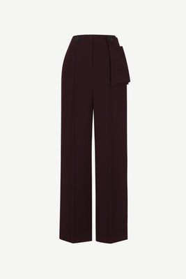 [Restocked] Deep mahogany buttoned waist pouch trousers