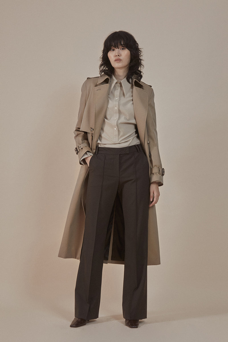 [50% OFF] Low-rise trousers trench coat