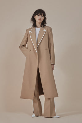 [SOLD-OUT] Overlapped lapel collar tailored coat